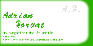 adrian horvat business card