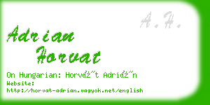 adrian horvat business card